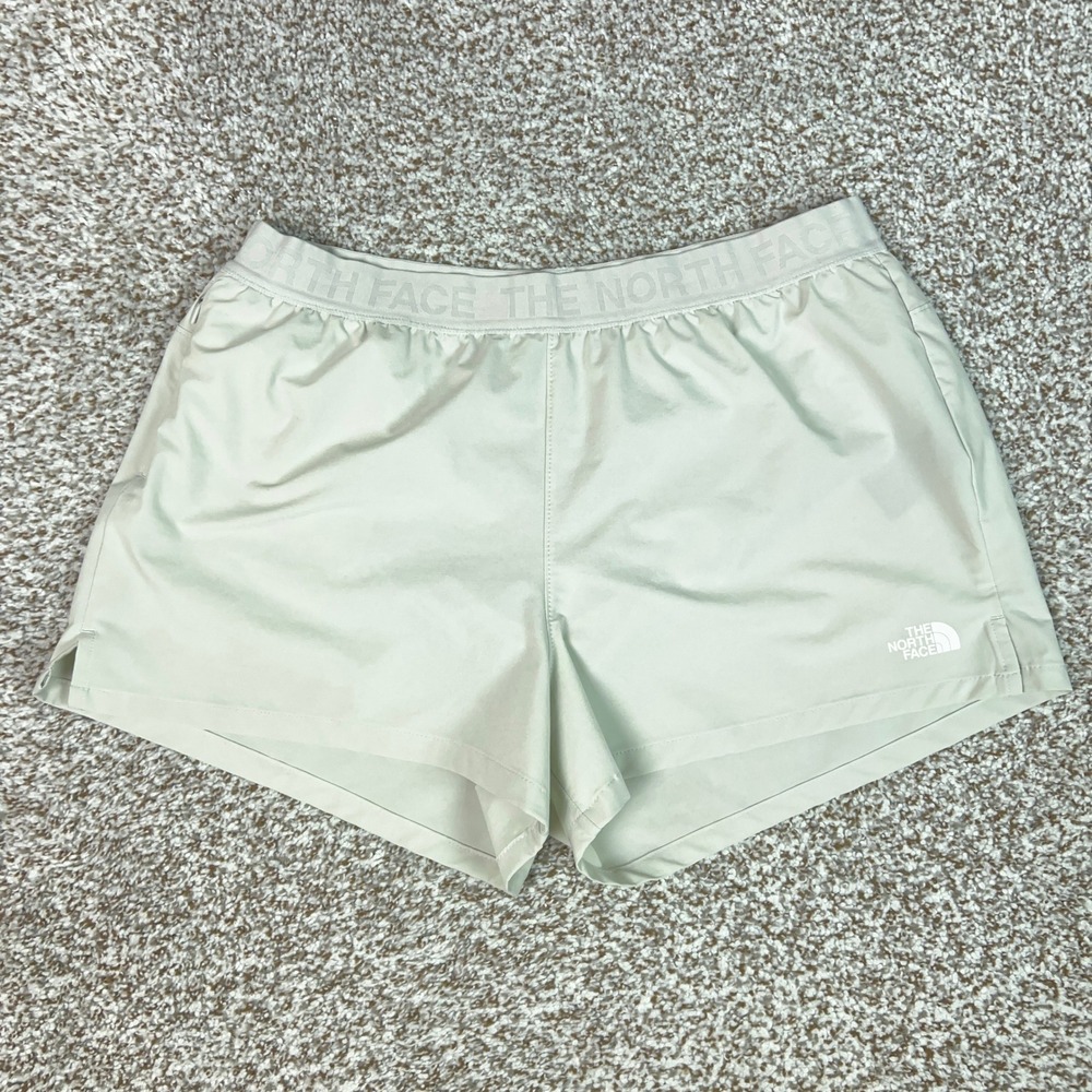 North Face Shorts Womens Large Gray Hiking Running Lined Athletic Gorp Outdoor